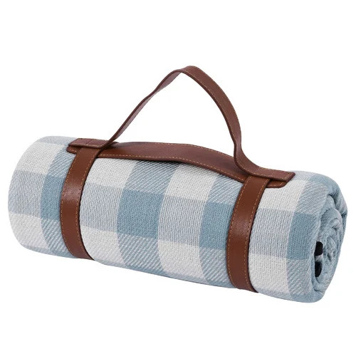 LifestyleTraders Blue & White Chequered Picnic Rug | Temple & Webster | Temple & Webster AU