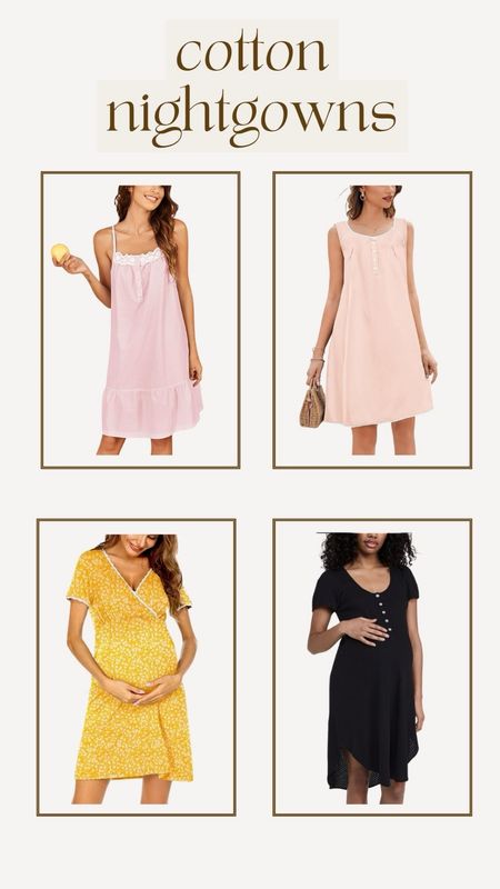 Cotton Nightgowns I’m Loving - Bump-friendly nightgowns - postpartum nightgowns 

#LTKbump