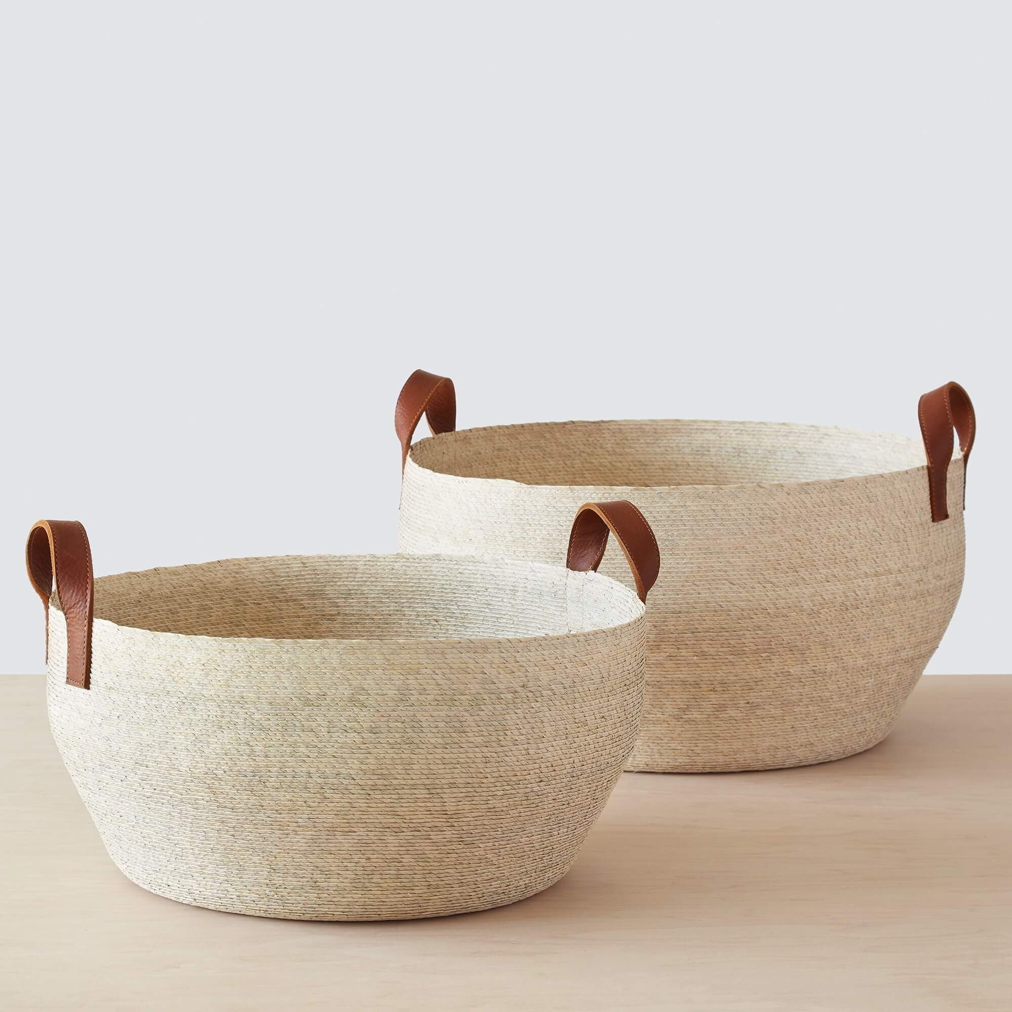 Mercado Woven Floor Baskets | Handcrafted with Palm Leaves   – The Citizenry | The Citizenry