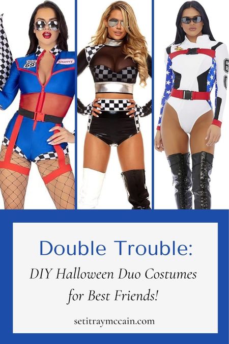 Double trouble: DIY Halloween Duo Costumes. Race car driver adult costumes. Best friends duo costume. Daphne and Velma Halloween costume. Amazon fashion finds, Amazon Halloween, trick or treat. Costume party ideas, Halloween party ideas, cosplay.

#LTKparties #LTKfindsunder100 #LTKHalloween