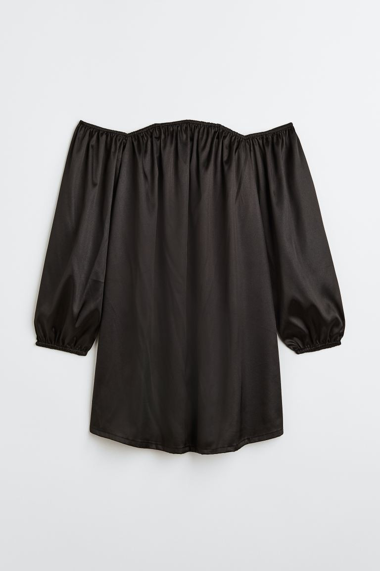 Off-the-shoulder Satin Dress | H&M (US + CA)