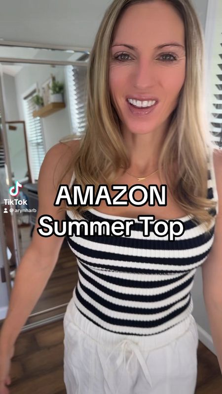 Amazon fashion , amazon outfits , cute outfits , black and white stripe tank top , target shorts , summer outfit 

#LTKFindsUnder50 #LTKStyleTip #LTKSeasonal