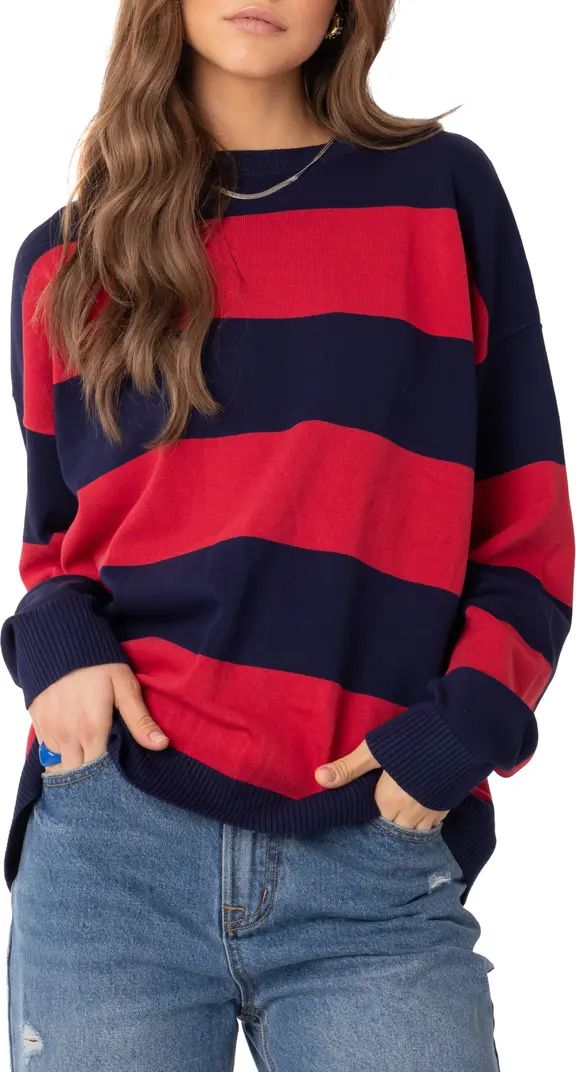 EDIKTED Logan Stripe Oversize Sweater | Nordstrom | Nordstrom
