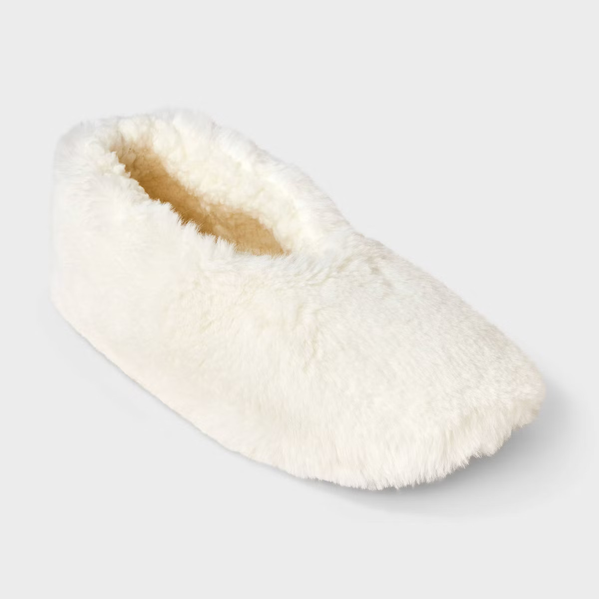 Women's Plush Faux Fur Cozy Slipper Socks with Slip Resistant Soles - Auden™ | Target