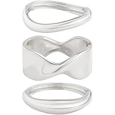 Gold Bangle Bracelets for Women Silver Plated Wide Wire Chunky Cuff Bracelets Trendy Hinged Cuff ... | Amazon (US)