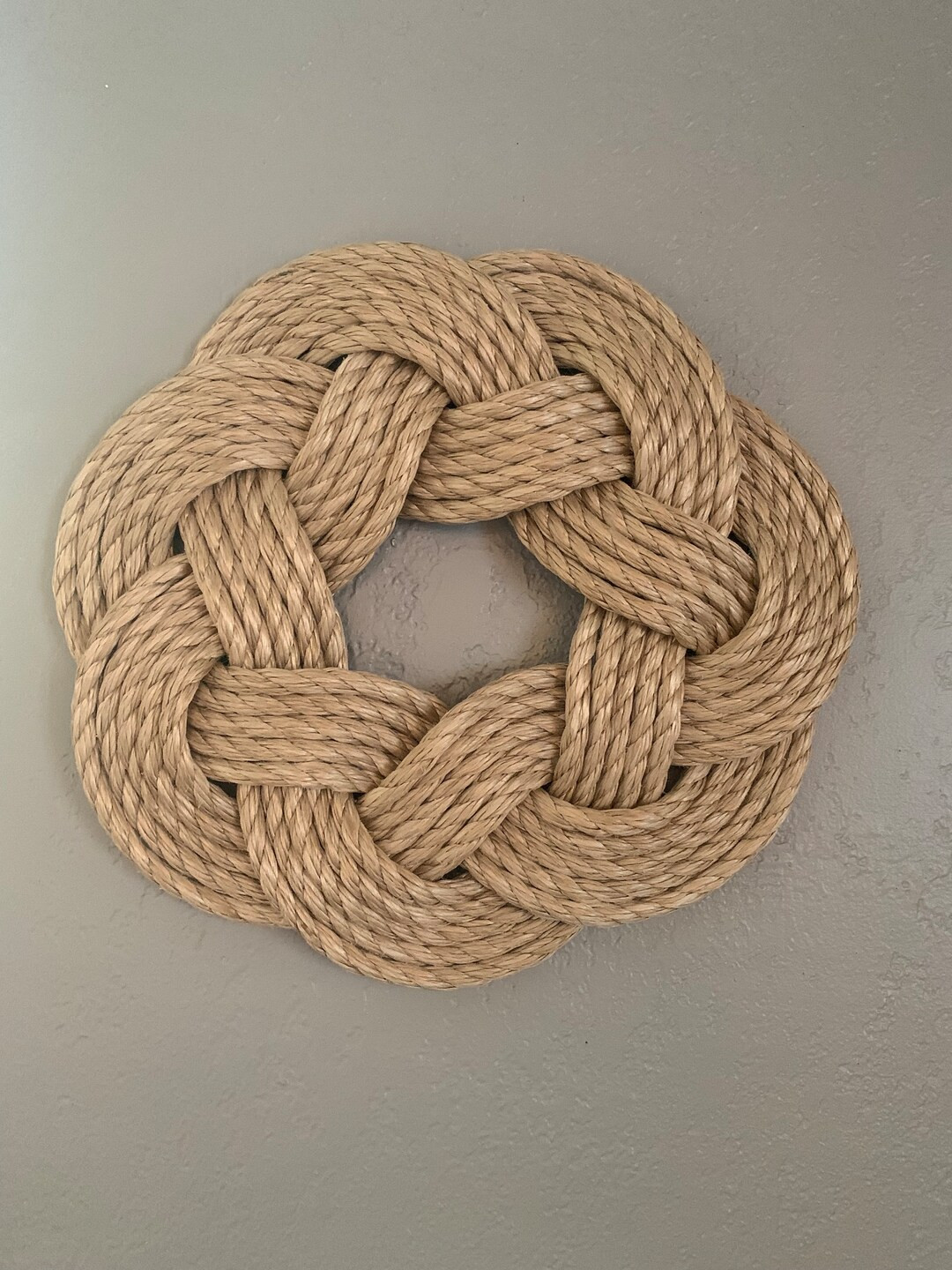 Rope Wreath - Nautical Wreath - Rope Decor - Hanging Knots - - Etsy | Etsy (US)