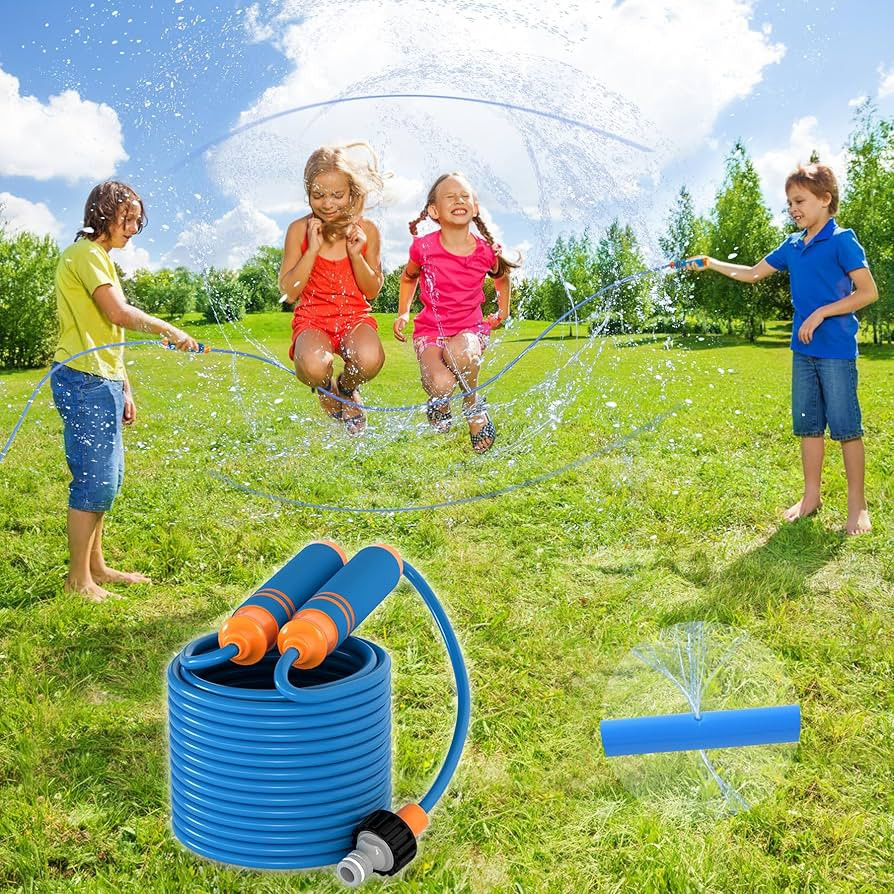 Sprinkler for Kids, Water Spray Jump Rope Outdoor Summer Toddler Toys for Ages 5-7, Multiplayer T... | Amazon (US)