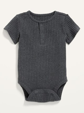 Unisex Rib-Knit Henley Bodysuit for Baby | Old Navy (US)