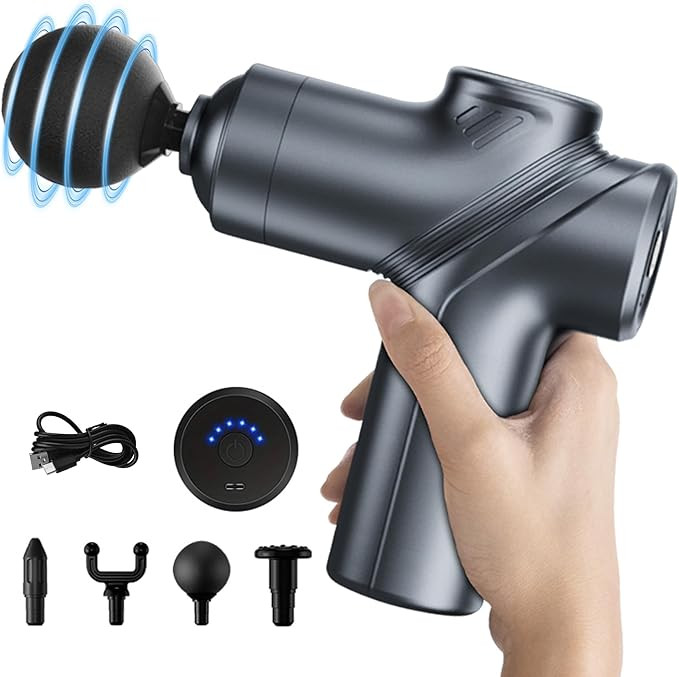 Massage Gun Deep Tissue, Silent Brushless Motor and Portable Massage Gun with 4 Interchangeable H... | Amazon (US)