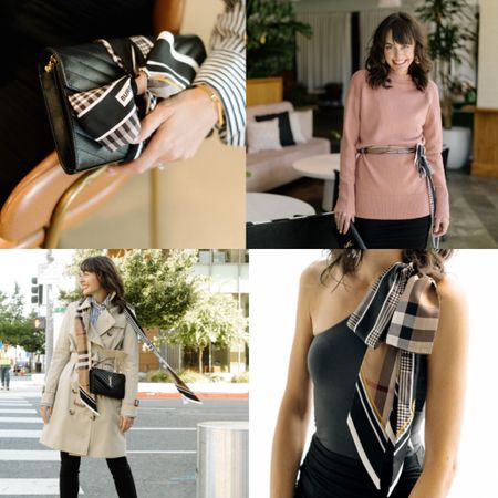 The one designer accessory under $250 you need now.

These extra long Burberry scarves are the best wear one
1. Tied on to a clutch or tote
2. As a belt
3. In your hair
4. Around your neck
5. On your shoulder straps 