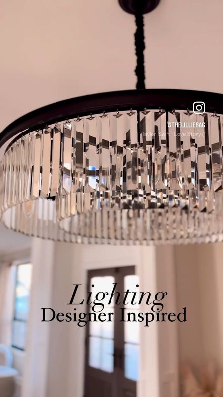 Designer inspired lighting on a budget! This chandelier is stunning. Simple, high quality & the glass crystals are chefs kiss. Few color options. I have matte black in 33.5”. 

Chandelier. Home. Light fixtures. Living room. Dining room. 

#LTKhome #LTKstyletip