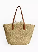 Buy Straw Tan Handles Shopper Bag One Size | Handbags | Argos | argos.co.uk