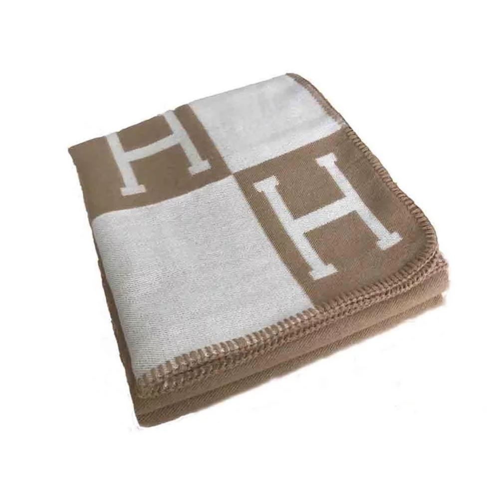 Beige Merino Wool Blanket, Cashmere Plaid Throws 67" x 53" | Walmart (US)