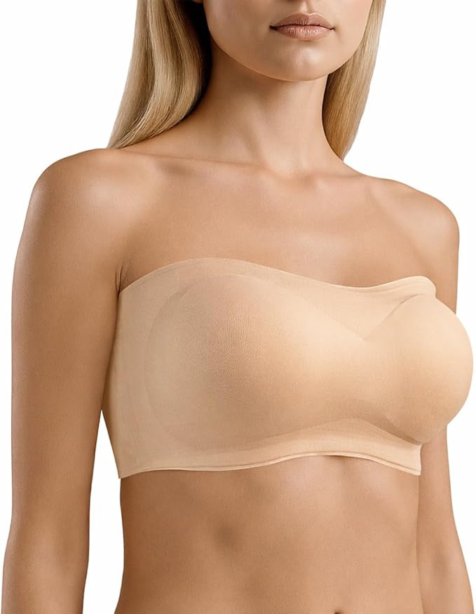 Cbthet Wireless Strapless Bras for Women Wirefree Non Slip Invisible Seamless Padded Bandeau Bra ... | Amazon (US)