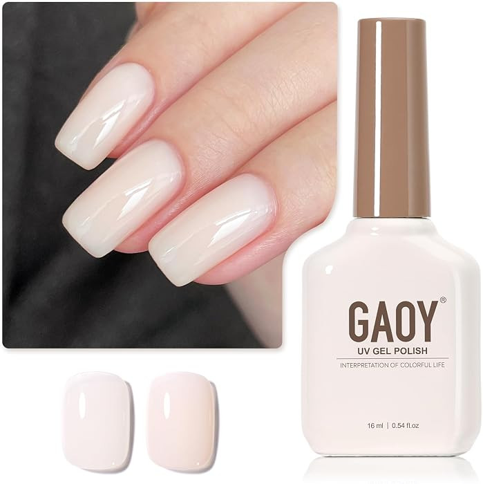 GAOY Nude Jelly Gel Nail Polish, 16ml Sheer Translucent Netural Soak Off Gel Polish, UV Light Cur... | Amazon (US)
