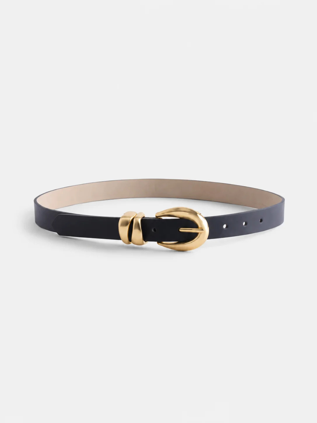 Scenario Women's and Women's Plus Organic Loops Faux Leather Belt, Black/Silver Tone | Walmart (US)