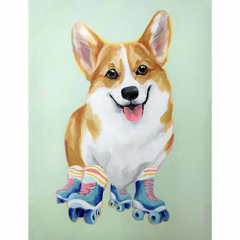 Corgi Canvas Wall Art, 12x16 | At Home