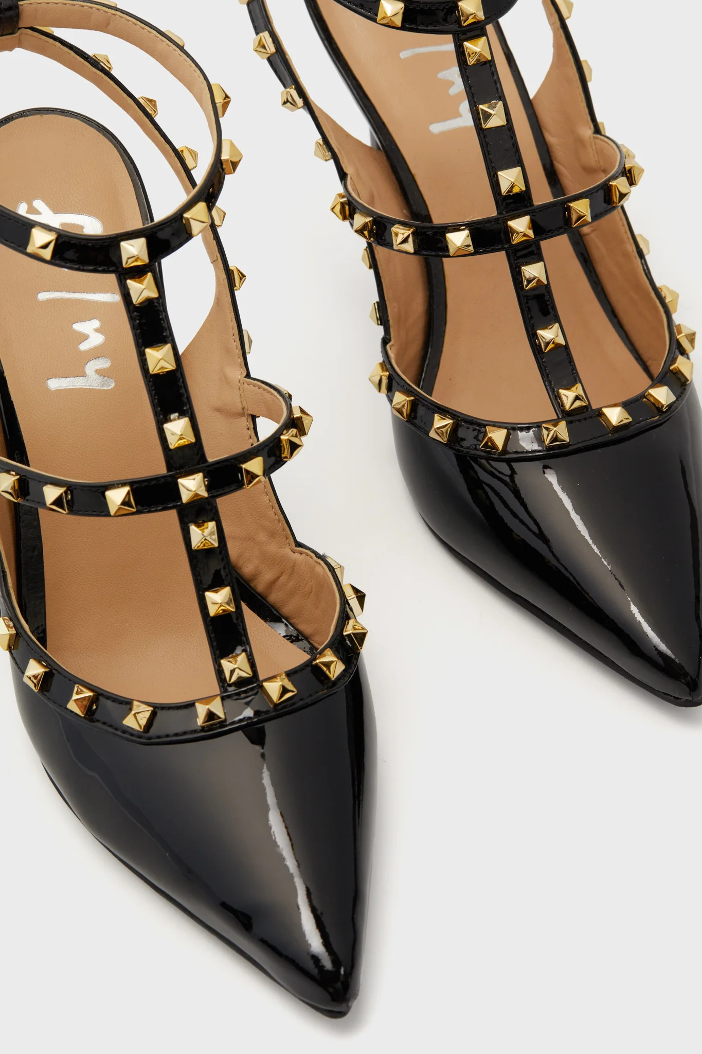 Black Elodie Studded Heels | Tuckernuck (US)