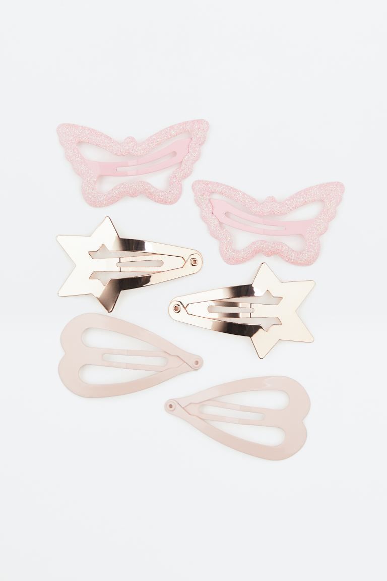 6-pack Hair Clips - Light pink/gold-colored - Kids | H&M US | H&M (US + CA)