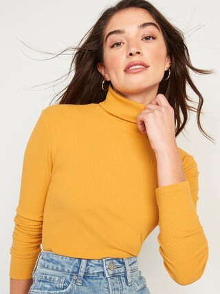 Rib-Knit Turtleneck Top for Women | Old Navy (US)