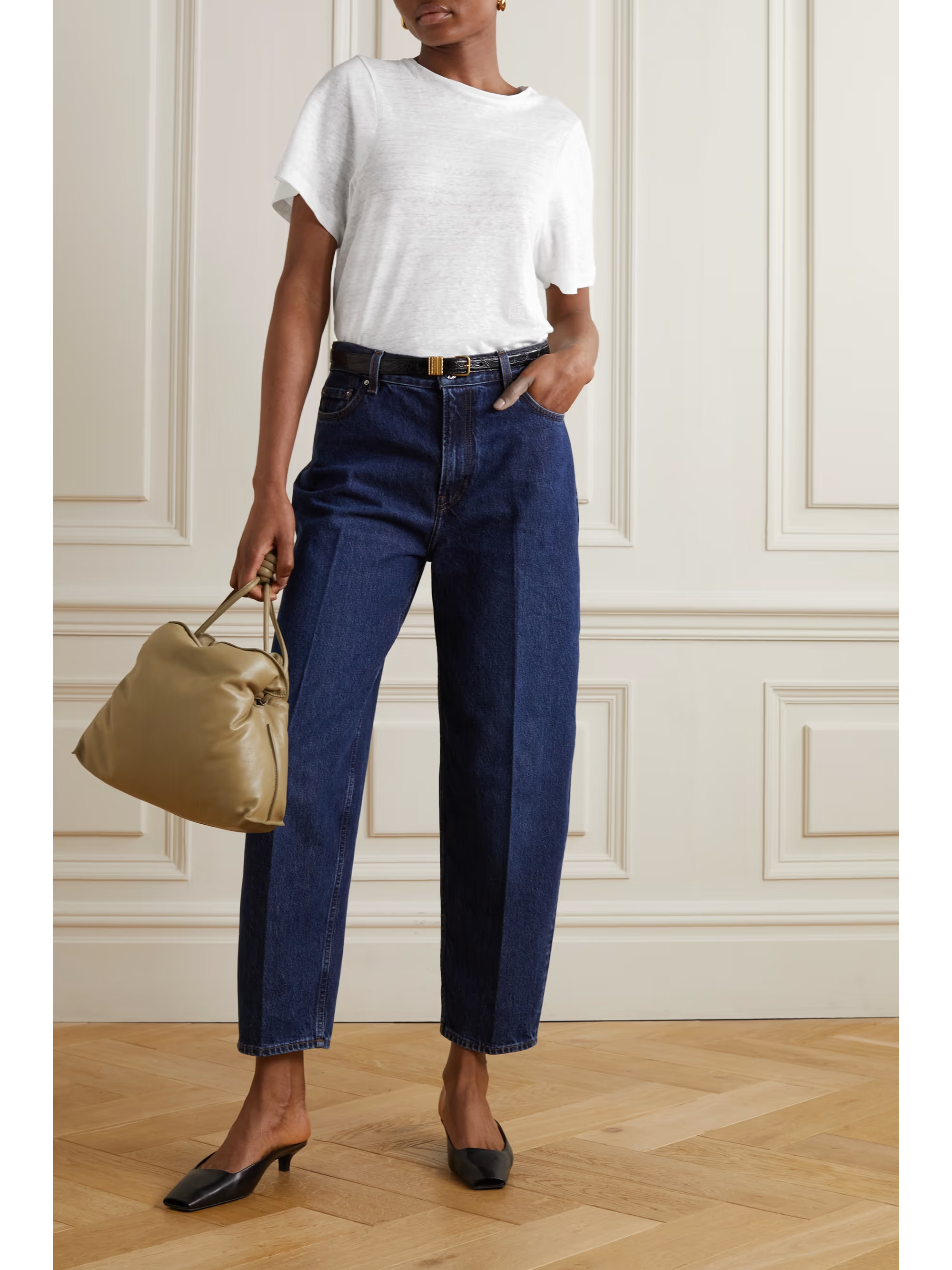TOTEME Linen-jersey T-shirt | NET-A-PORTER | NET-A-PORTER (US)