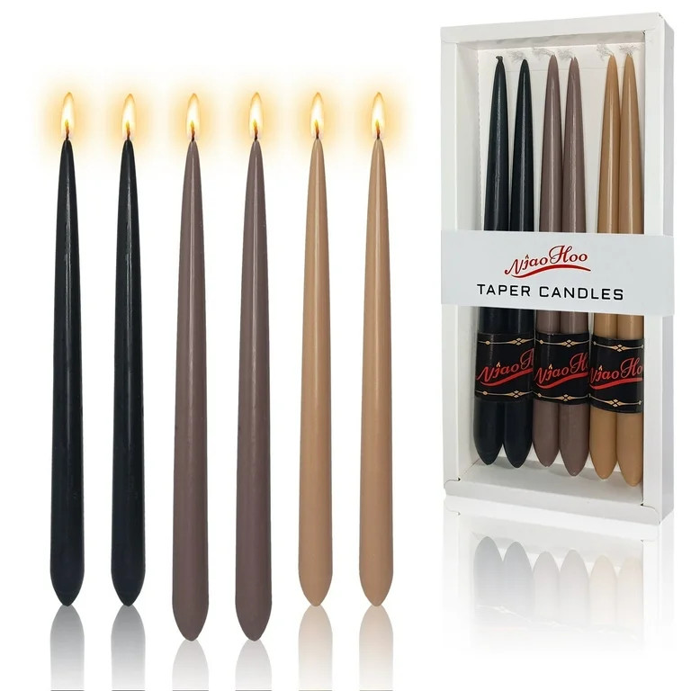 Candlesticks Long Taper Candles - Gradient Coffee Unscented 10 Inch Tall Tapered Candle Wax Color... | Walmart (US)