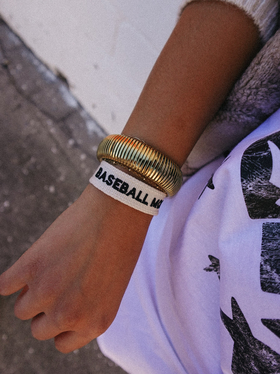 ETTA OG | baseball mom embroidered bracelet | Etta & East