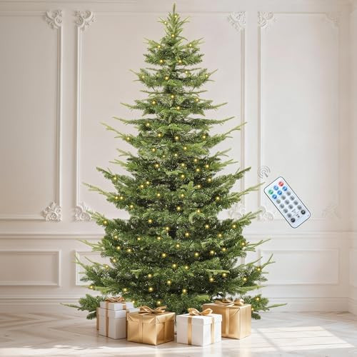 DWVO Prelit Aspen Fir Christmas Tree 6.5ft, Atificial Christmas Tree with 500 LED Lights, Xmax Tr... | Amazon (US)