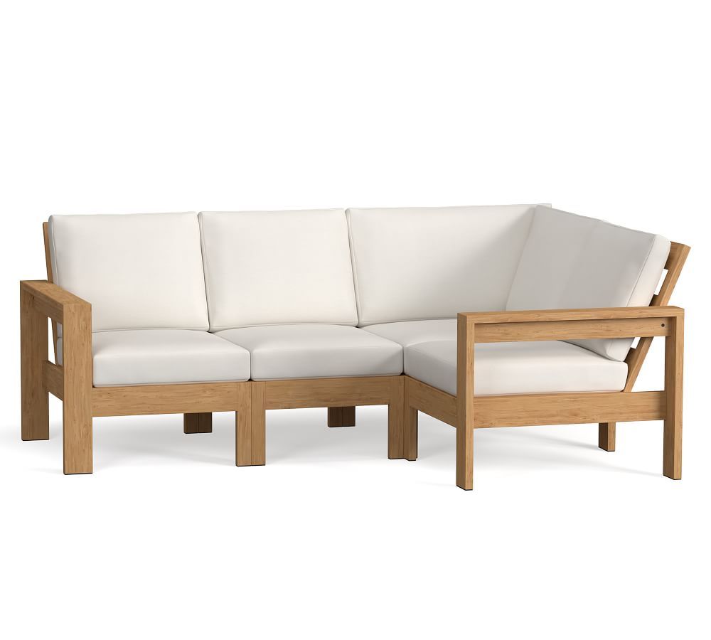 Malibu FSC® Teak 4-Piece Sectional | Pottery Barn (US)