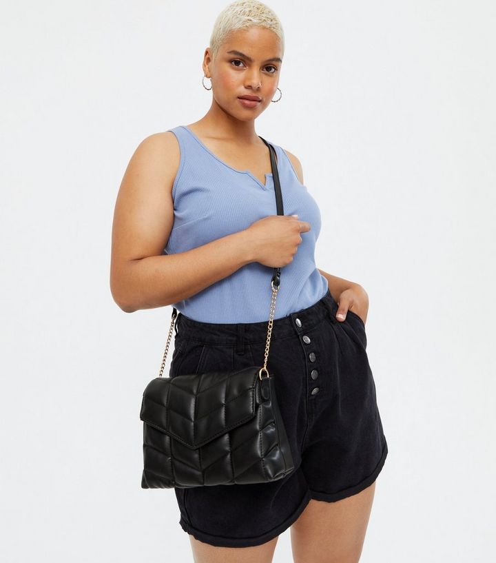Black Quilted Foldover Cross Body Bag
						
						Add to Saved Items
						Remove from Saved Ite... | New Look (UK)