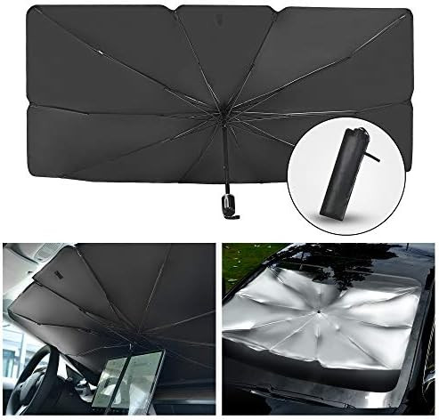 SACSTAR Car Shade Front Windshield, Sun Shade Car Windshield Sunshade Car Umbrella, Foldable Car ... | Amazon (US)