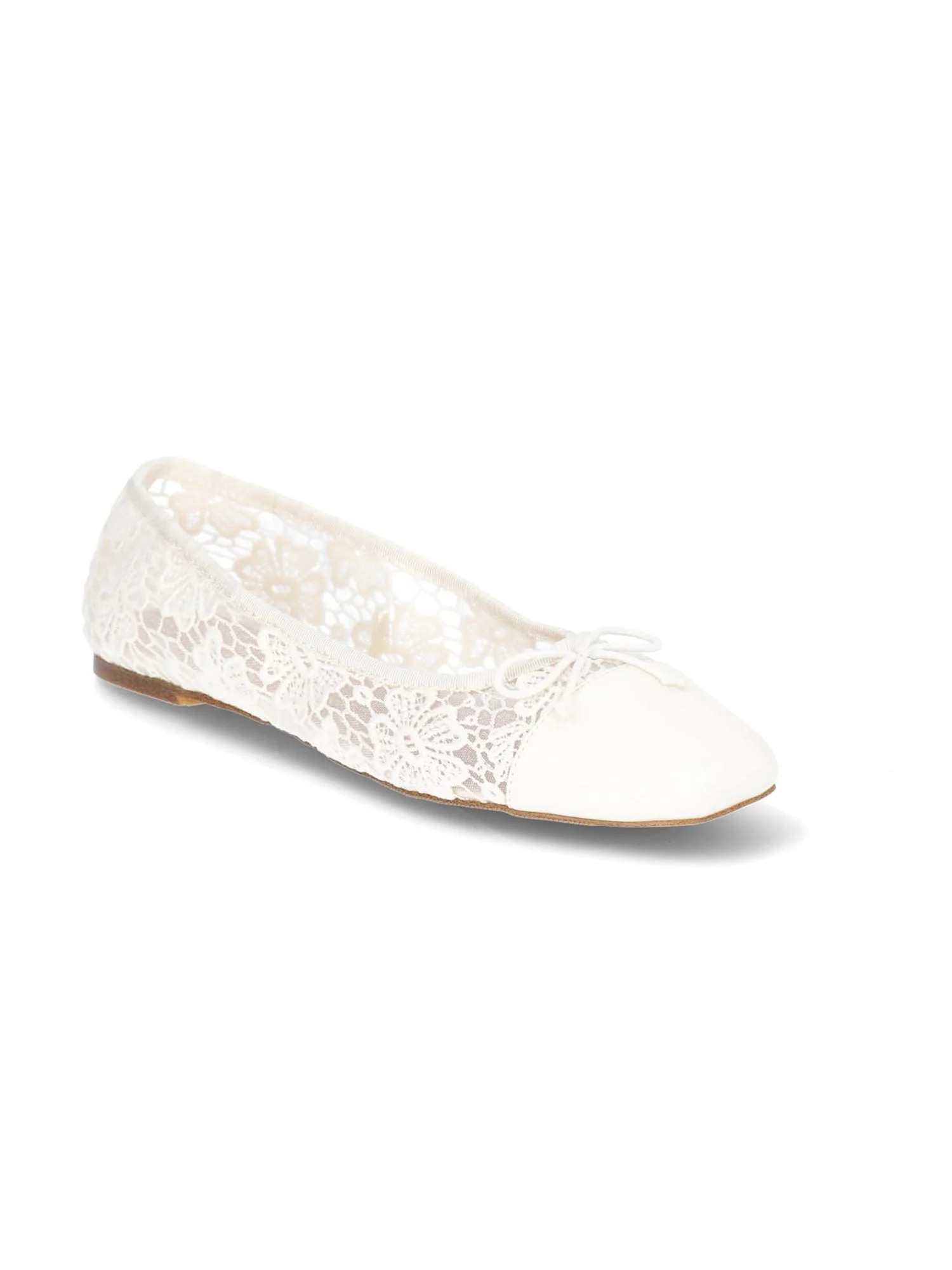 Time and Tru Women's Square Toe Lace Ballet Flats, Sizes 6-11 | Walmart (US)