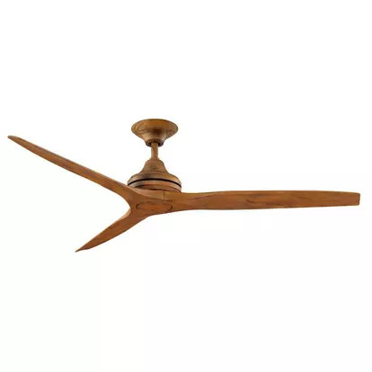 48" Indoor/outdoor Metal And Wood Ceiling Fan | Shades of Light