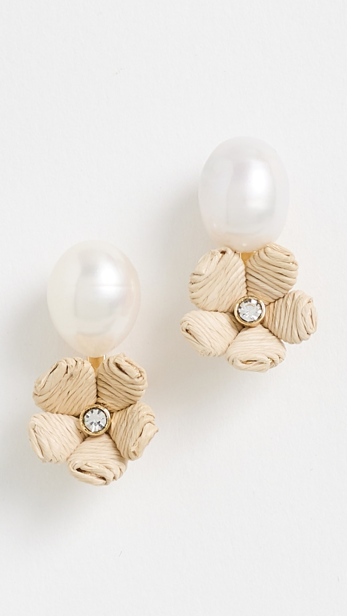 Floral Double Drop Stud Earrings | Shopbop