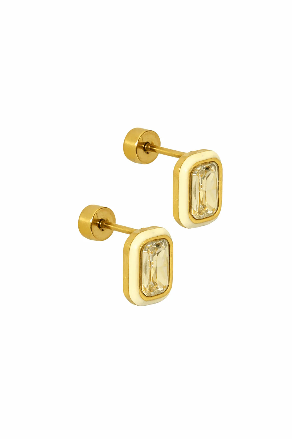 Screwback Stud Earrings - Whitney Butter Yellow | LINNY CO LLC