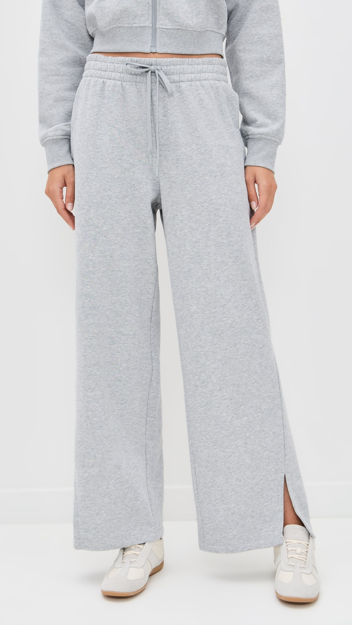 Luxe Fleece Side Slit Wide Leg Pants | Shopbop