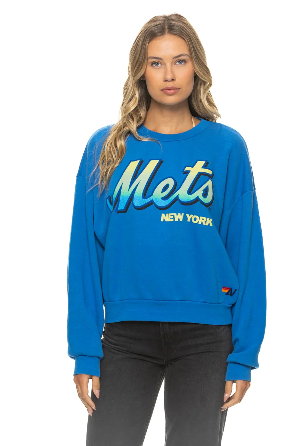 NY METS 2026 RELAXED CREW SWEATSHIRT - OCEAN | Aviator Nation