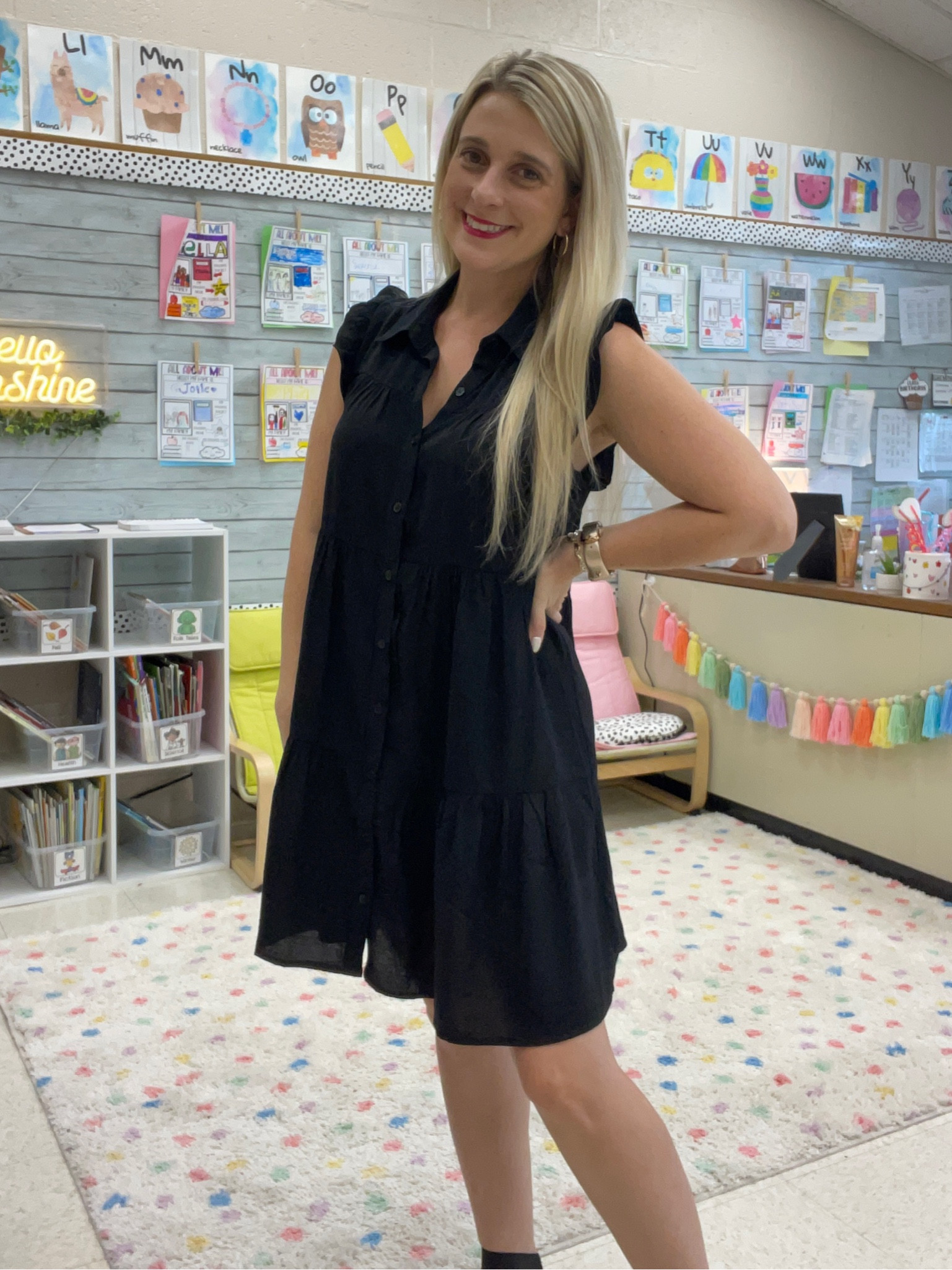I must say this dress is a staple and it’s so comfy. I am 5.1 and wearing a size small. This dress is also on sale now! I have a size 5 shoe, so I’m rocking size 2 kids sandals. I linked a similar pair. 

#LTKfit #LTKsalealert #LTKSale