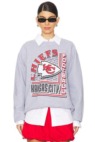 Junk Food Chiefs Backfield Crewneck in Heather Grey from Revolve.com | Revolve Clothing (Global)