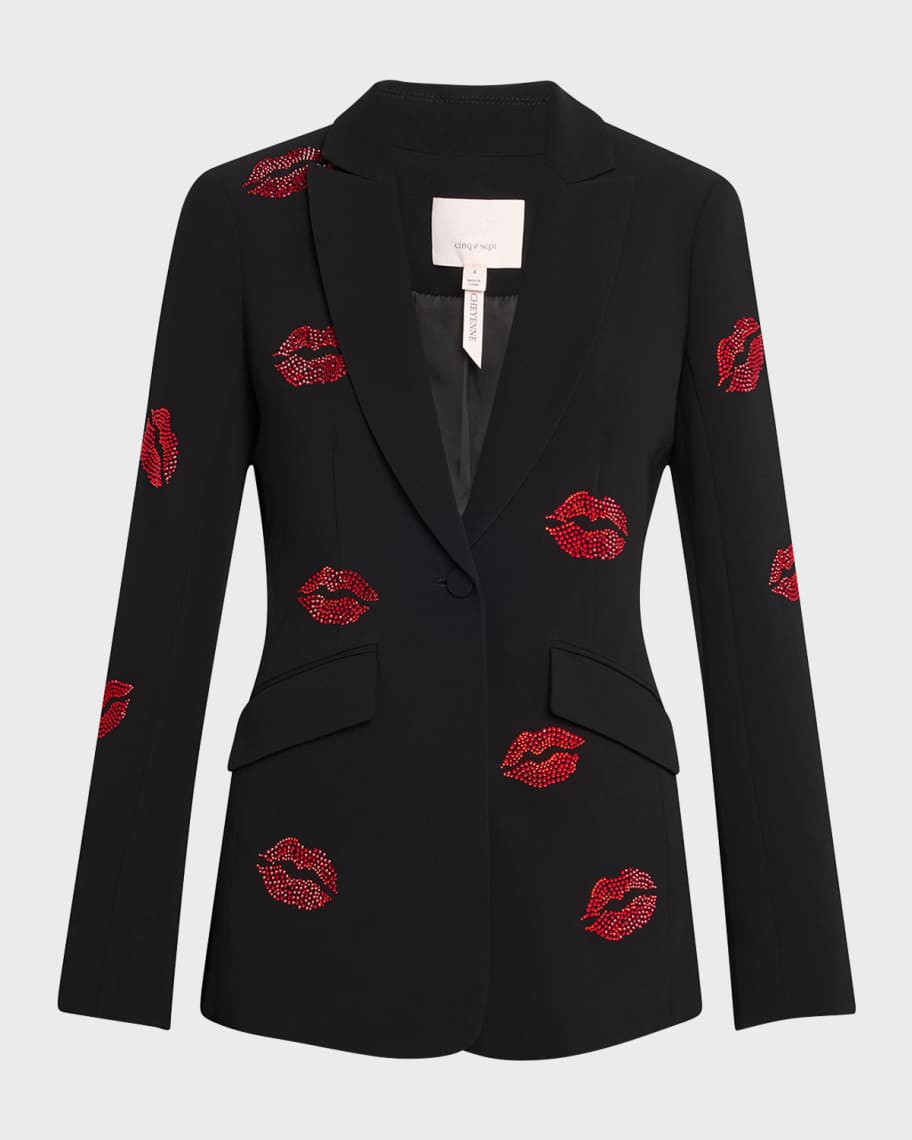 Cinq a Sept Cheyenne Kissing Booth Embellish Blazer | Neiman Marcus