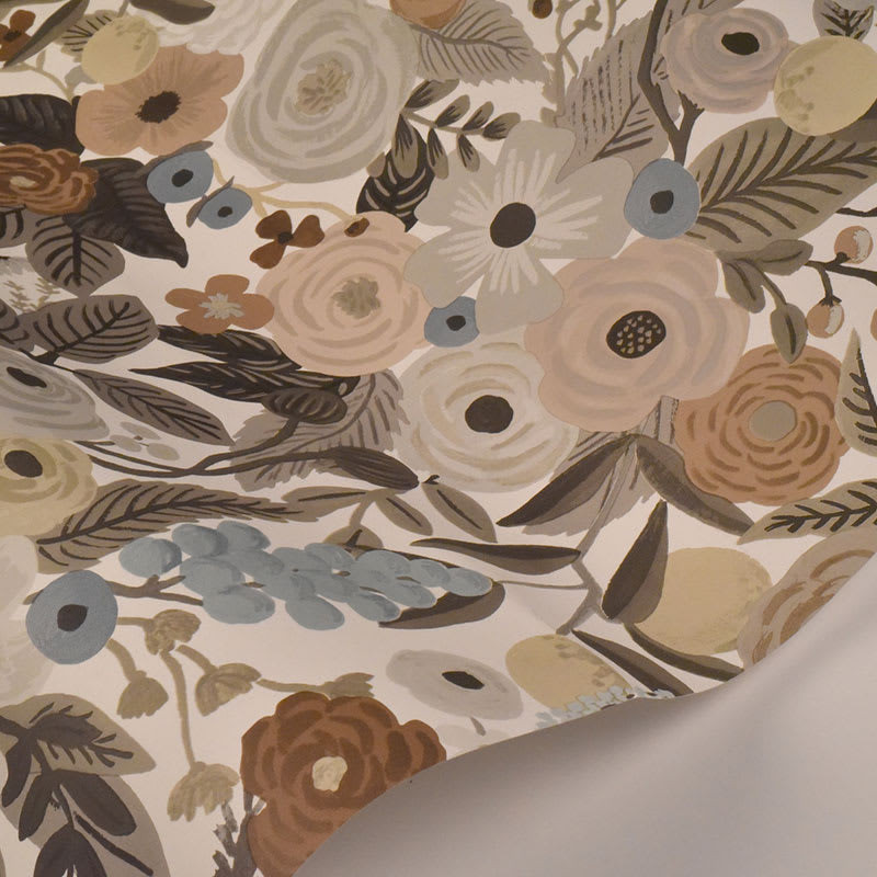 Garden Party Removable Wallpaper - Linen Multi, Swatch | The Company Store