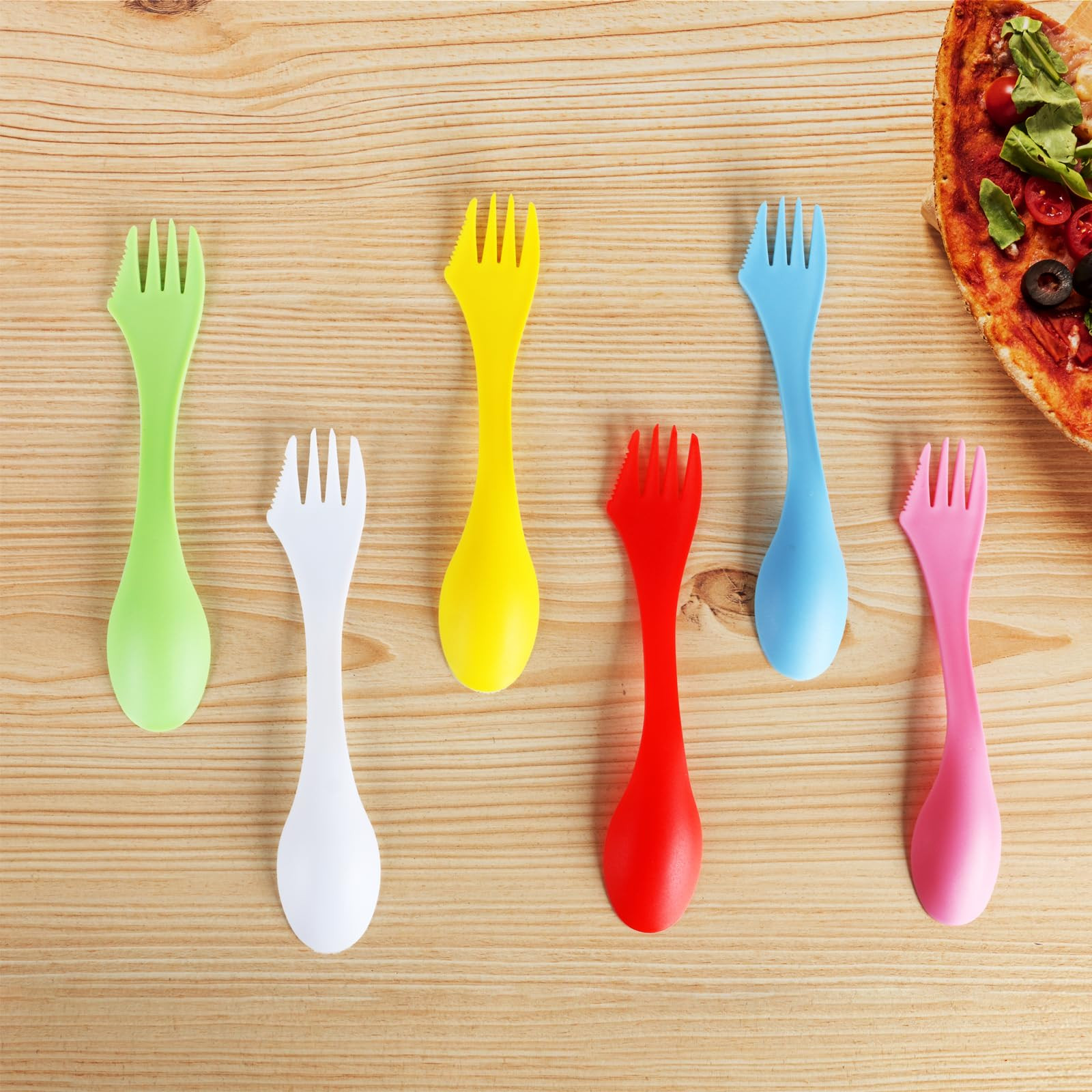 18 Pack Sporks - Spoon, Durable & BPA Free Tritan Sporks, Spoon Fork & Knife Combo Utensils with ... | Amazon (US)
