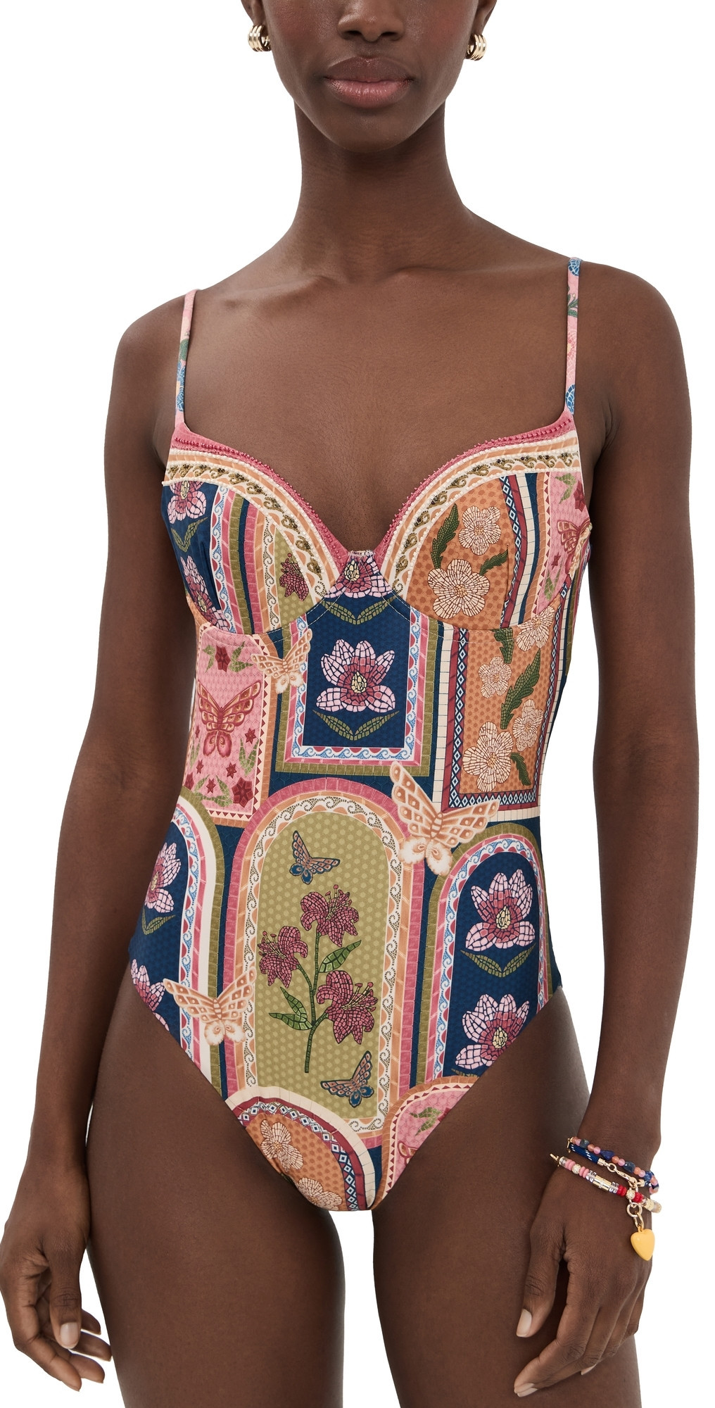 Agua Bendita Fiore Petra Handmade Underwire One Piece Multicolor S | Shopbop
