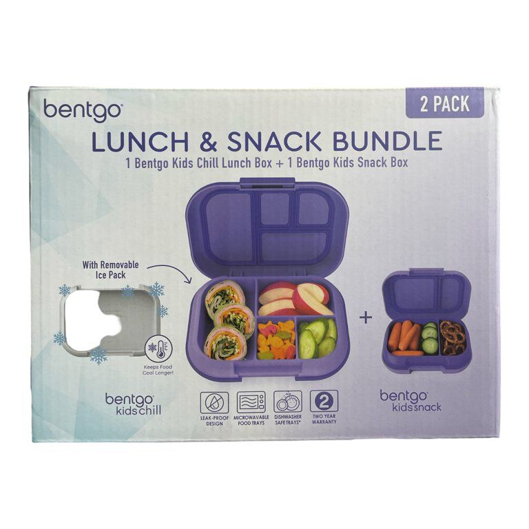 Bentgo Kids Chill Lunch & Snack Box with Removable Ice Pack, Purple | Walmart (US)