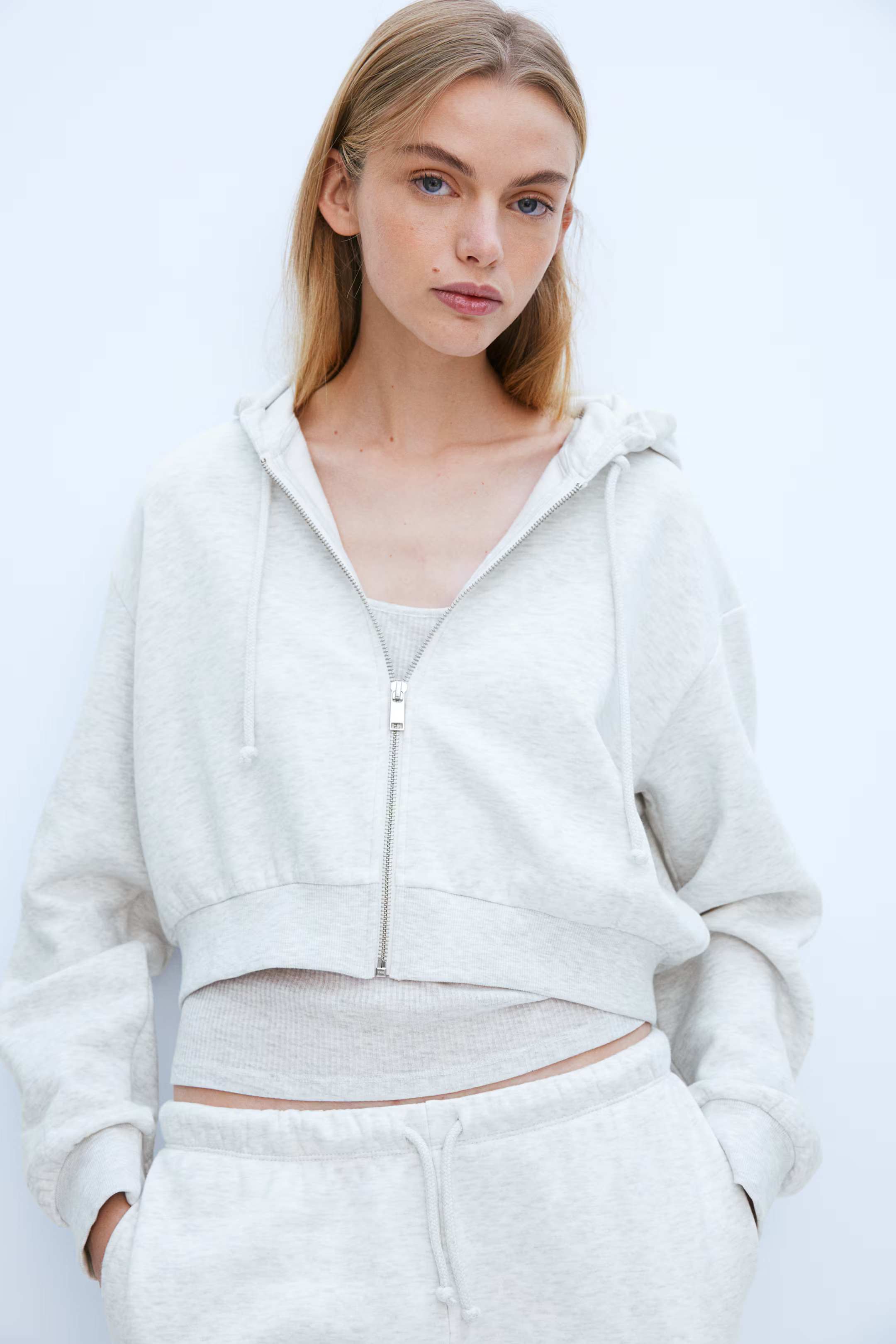 Short Hooded Sweatshirt Jacket | H&M (US + CA)