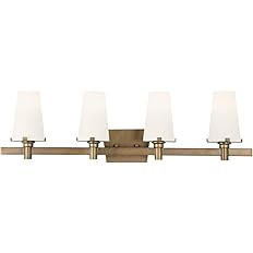 DESIGNERS FOUNTAIN Hyde Park 4-Light Bathroom Vanity Light Fixture, Vintage Gold, 87904-VTG | Amazon (US)