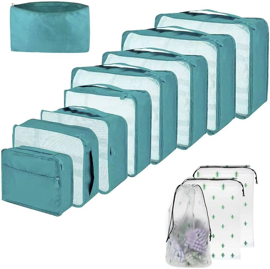 12 PCS Large Packing Cubes for Suitcases Various Sizes Suitcase Organiser Bags Lightweight Waterp... | Amazon (UK)