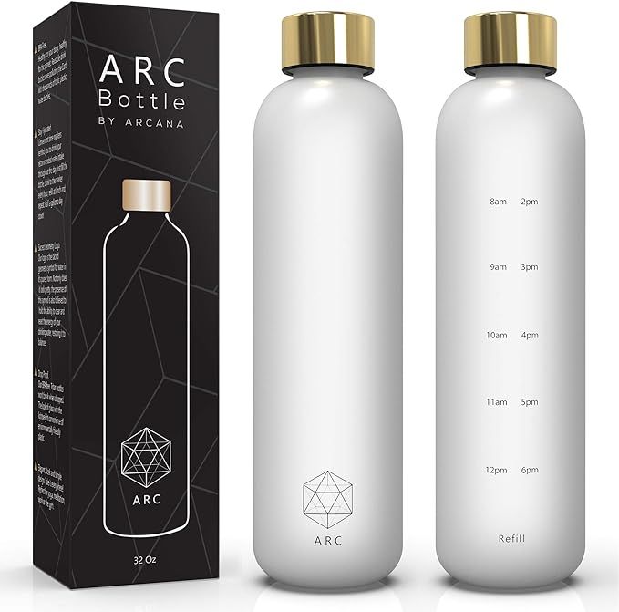 Arc Bottle Water Bottle With Time Marker - Motivational Water Bottles With Times To Drink - BPA F... | Amazon (US)