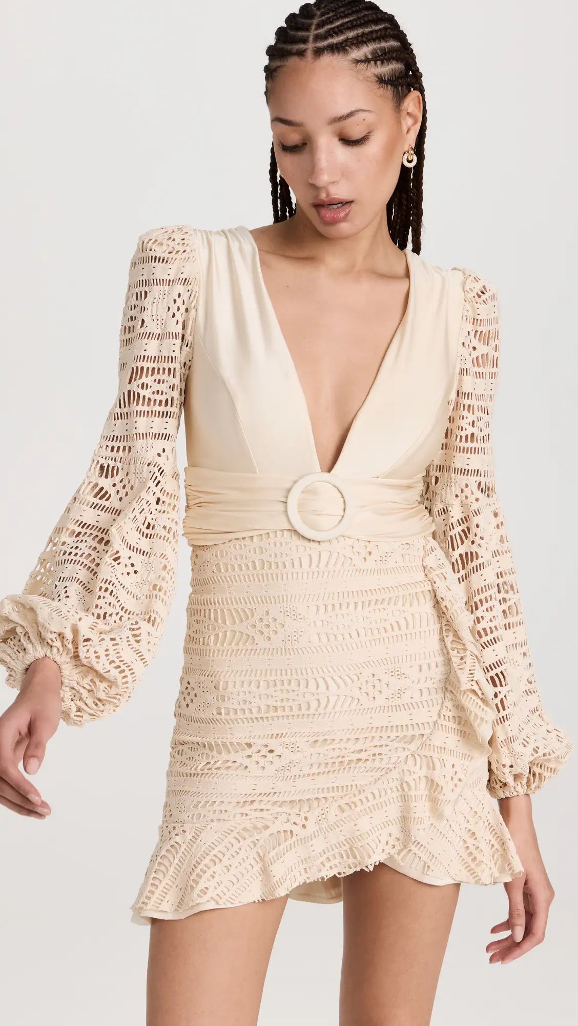 PatBO Crochet Plunge Mini Dress | Shopbop | Shopbop