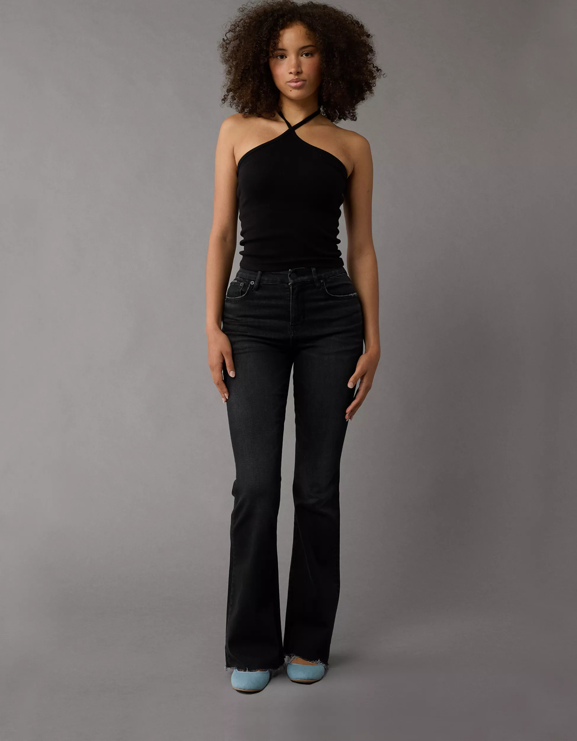 AE Next Level Curvy Super High-Waisted Flare Jean | American Eagle Outfitters (US & CA)